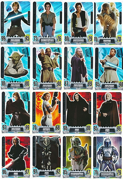 star wars force attax trading cards